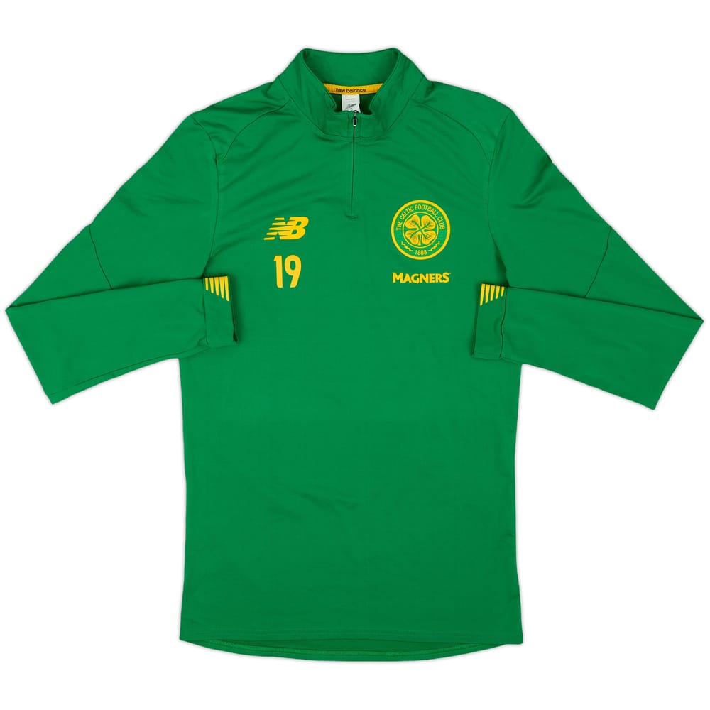 2019-20 Celtic New Balance Player Issue 1/4 Zip Drill Top #19 - 9/10 - (S)