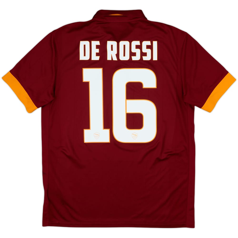 2014-15 Roma Home Shirt De Rossi #16 - 6/10 - (M)