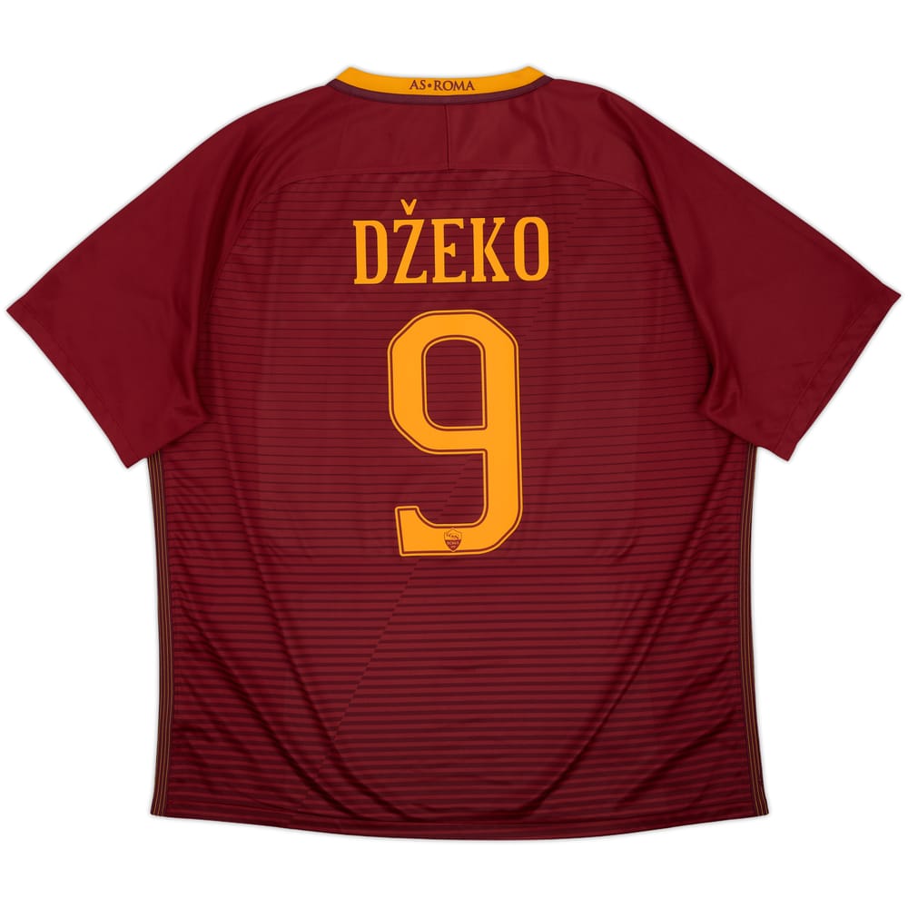 2016-17 Roma Home Shirt Dzeko #9 - 9/10 - (XXL)