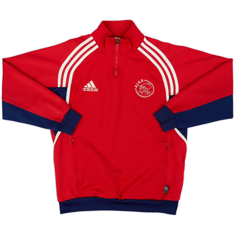 2000-01 Ajax adidas 1/4 Zip Track Jacket - 8/10 - (XL.Boys)