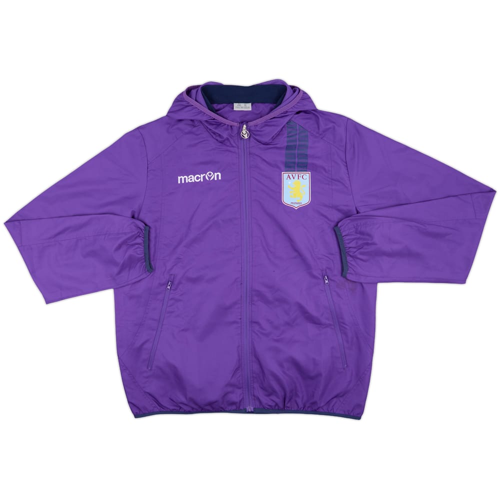 2013-14 Aston Villa Macron Hooded Track Jacket - 7/10 - (XL)