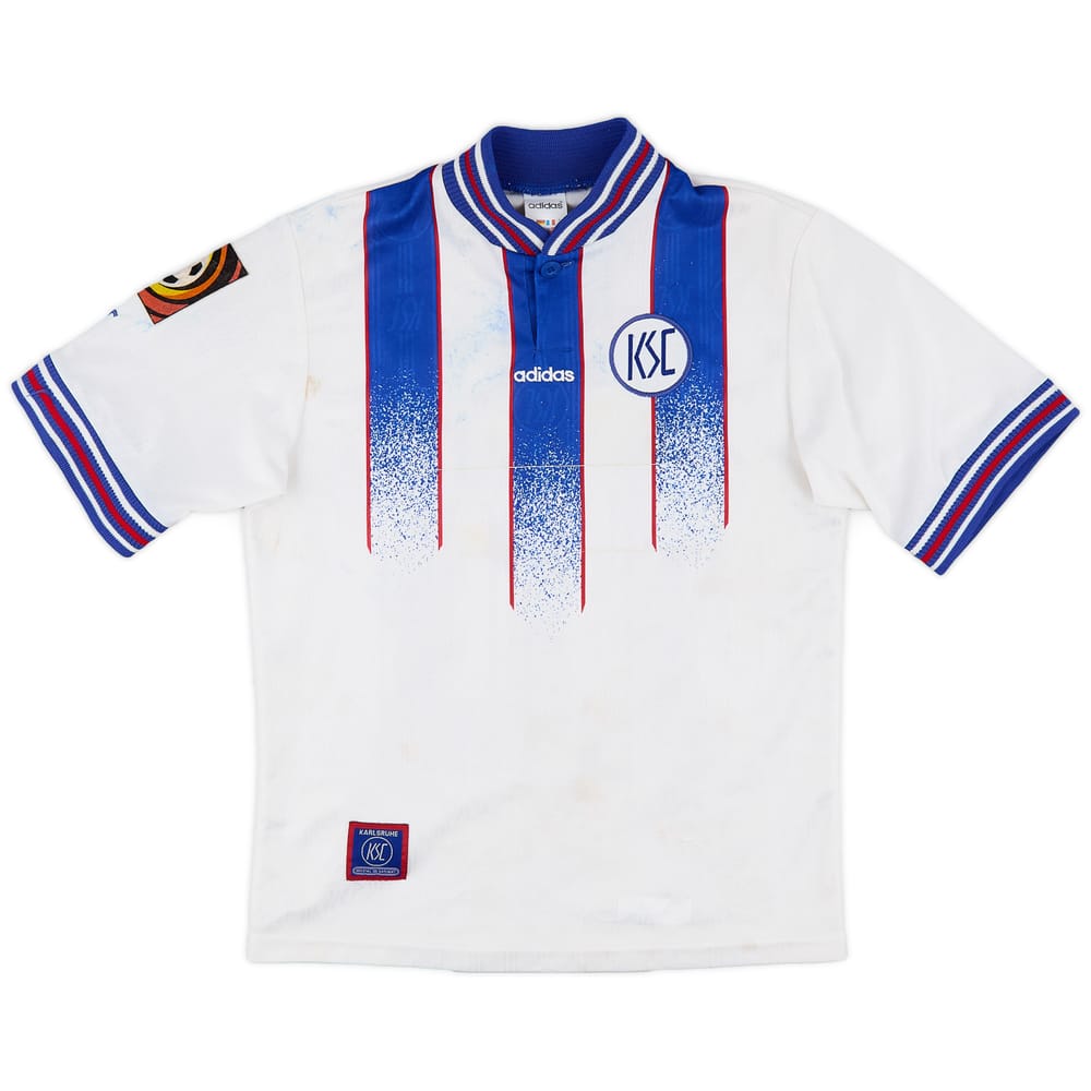 1996-98 Karlsruhe Home Shirt Hassler #10 - 4/10 - (XL.Boys)