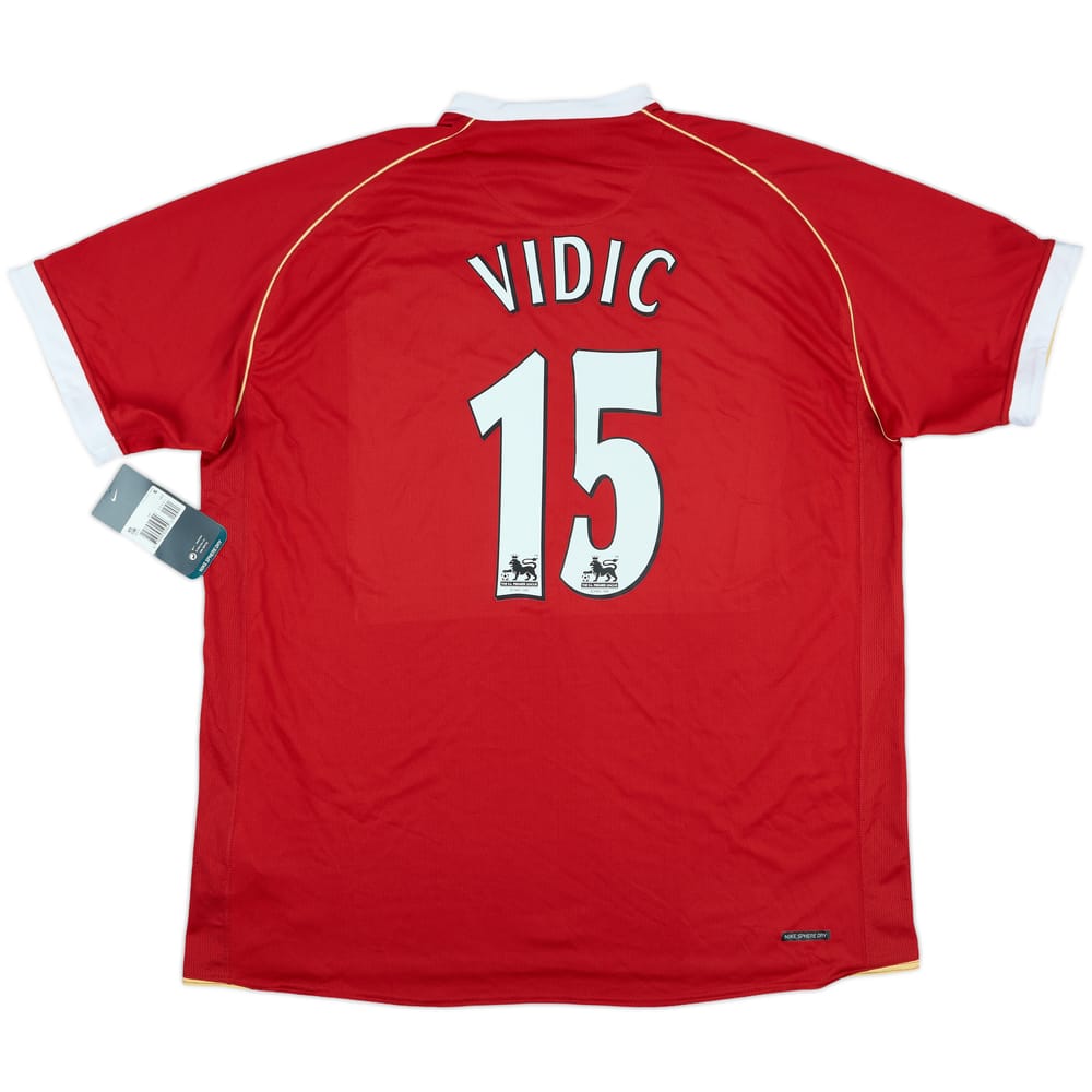 2006-07 Manchester United Home Shirt Vidic #15 (XXL)