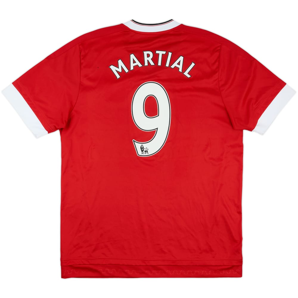 2015-16 Manchester United Signed Home Shirt Martial #9 - 8/10 - (L)