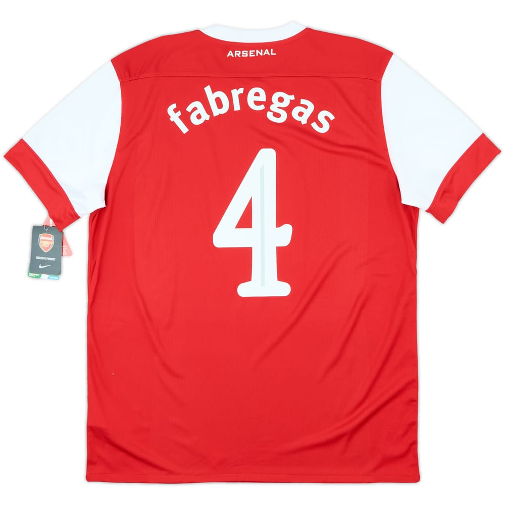 2010-11 Arsenal Home Shirt Fabregas #4 (L)