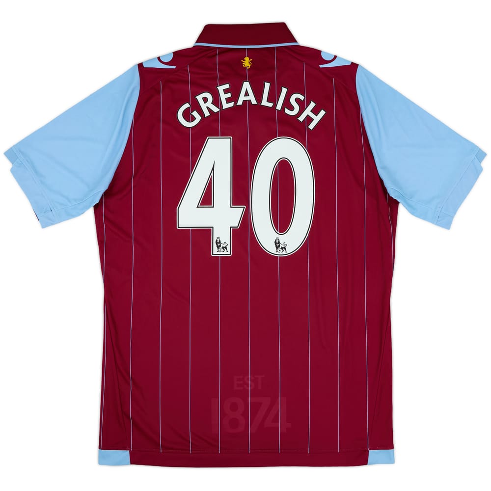 2014-15 Aston Villa Home Shirt Grealish #40 (XL)