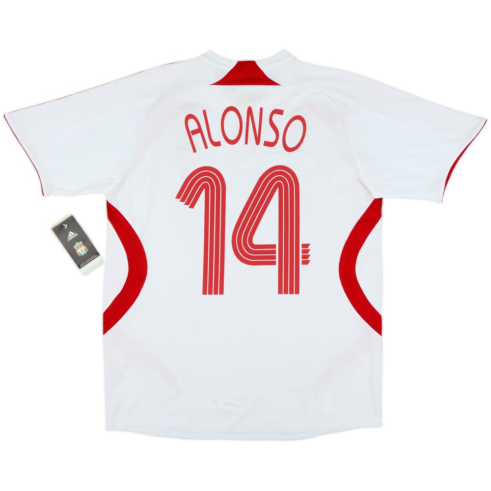 2007-08 Liverpool Away Shirt Alonso #14 (XL.Boys)