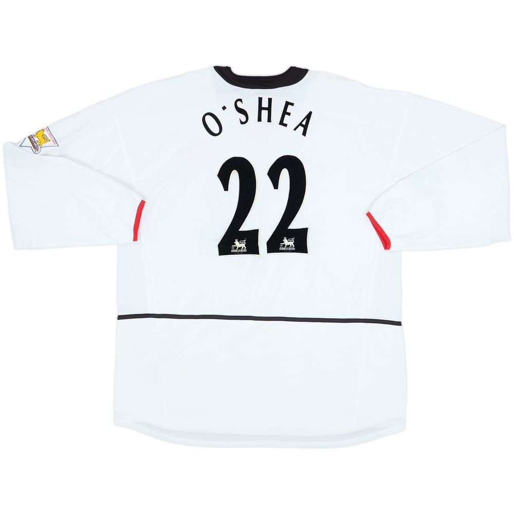2002-03 Manchester United Away L/S Shirt O'Shea #22 - 7/10 - (XXL)