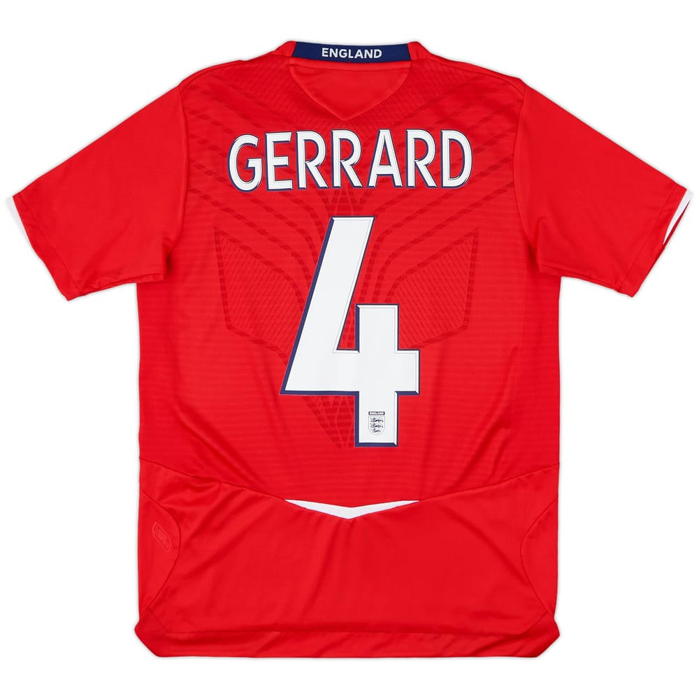 2008-10 England Away Shirt Gerrard #4 - 8/10 - (XL.Boys)