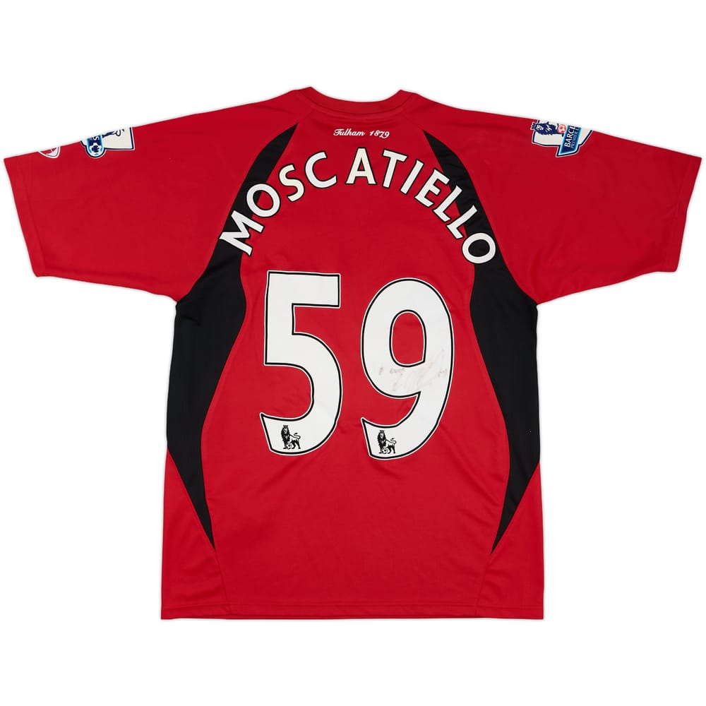 2009-10 Fulham Match Issue Signed Away Shirt Moscatiello #59