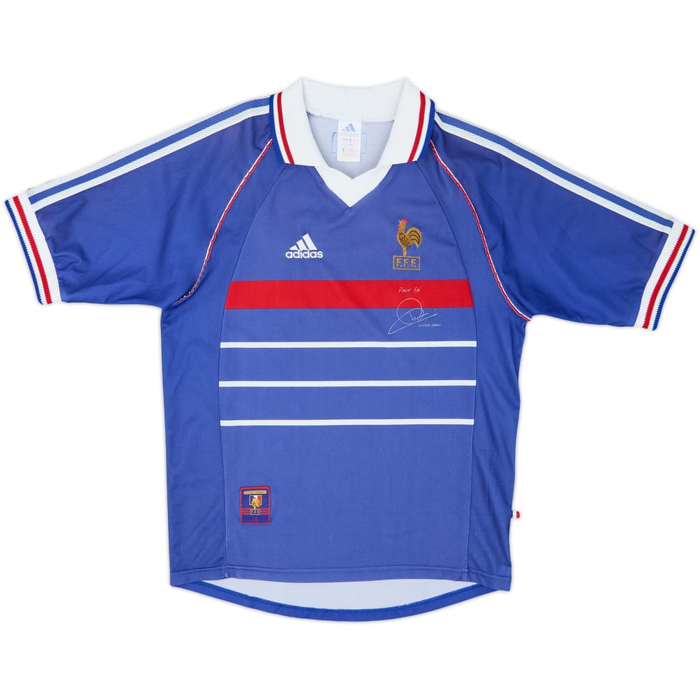 Camiseta de local de Francia 'Pour Toi Zinedine Zidane' 1998-00 - 5/10 - (S)