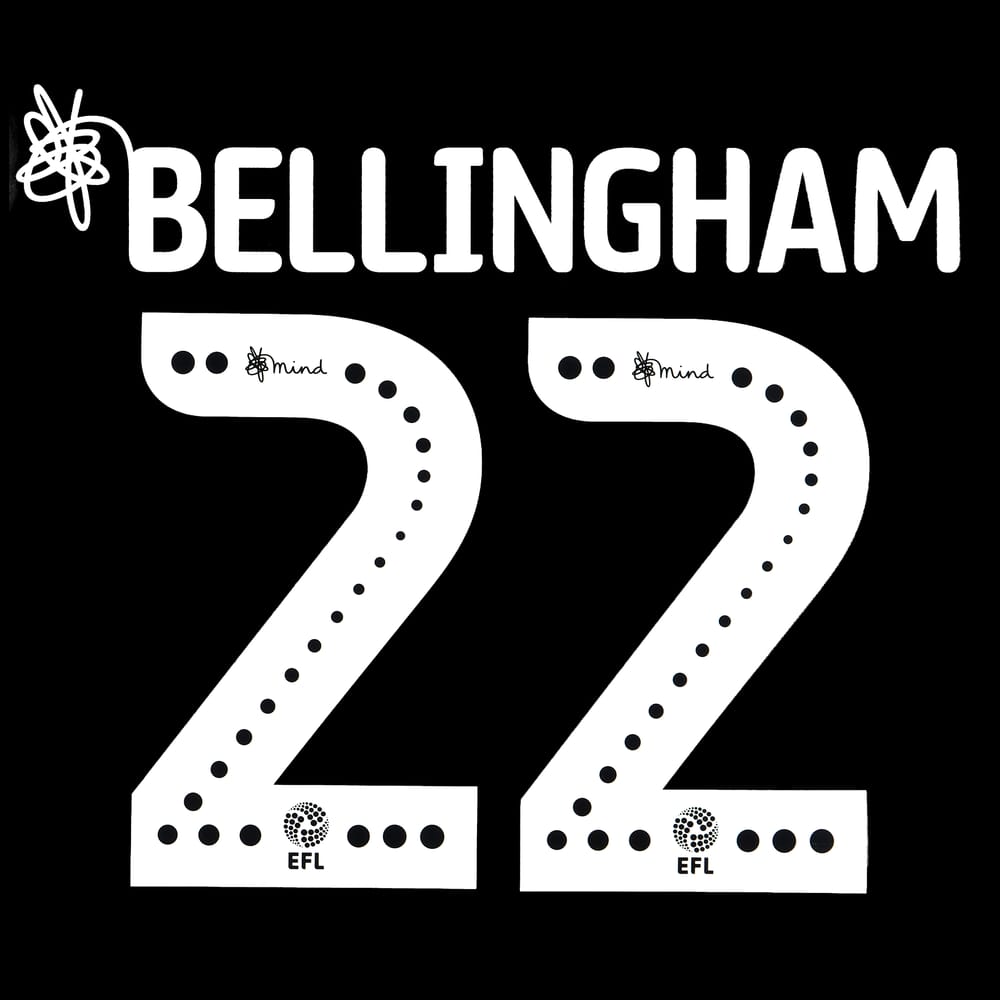 2019-20 Birmingham City Away Bellingham #22 EFL Name Set
