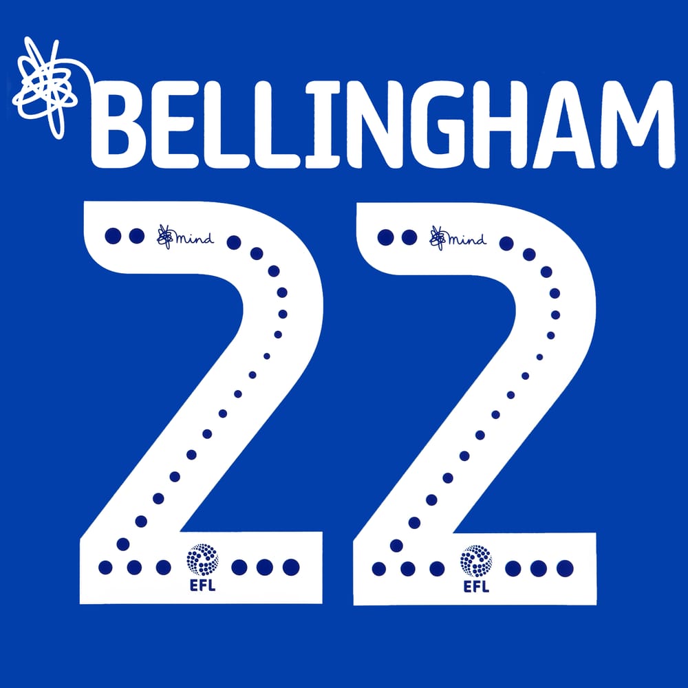 2019-20 Birmingham City Home Bellingham #22 EFL Name Set
