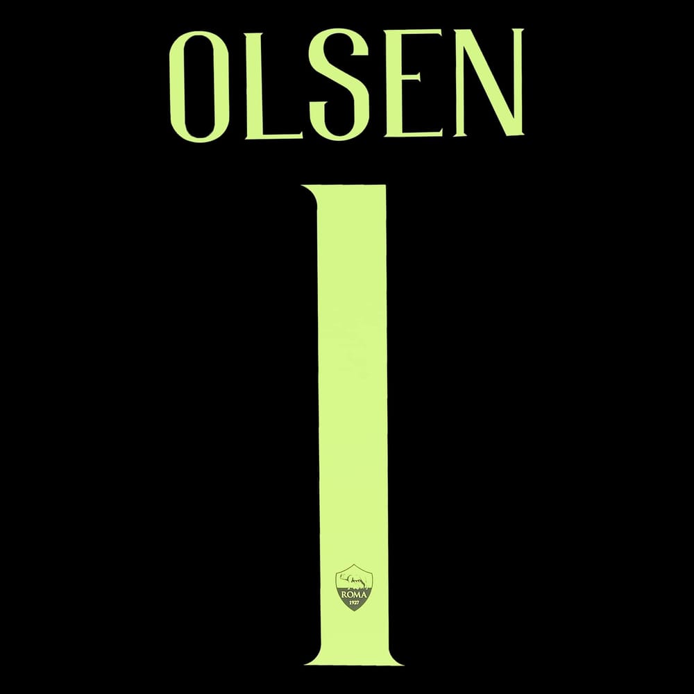 2018-19 Roma GK Olsen #1 Name Set