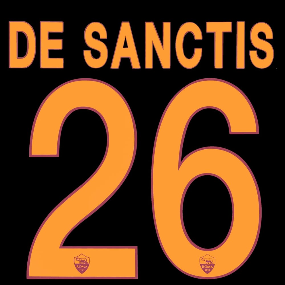 2013-14 Roma GK De Sanctis #26 Name Set