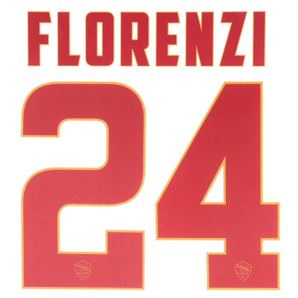 2014-15 Roma Away Florenzi #24 Name Set