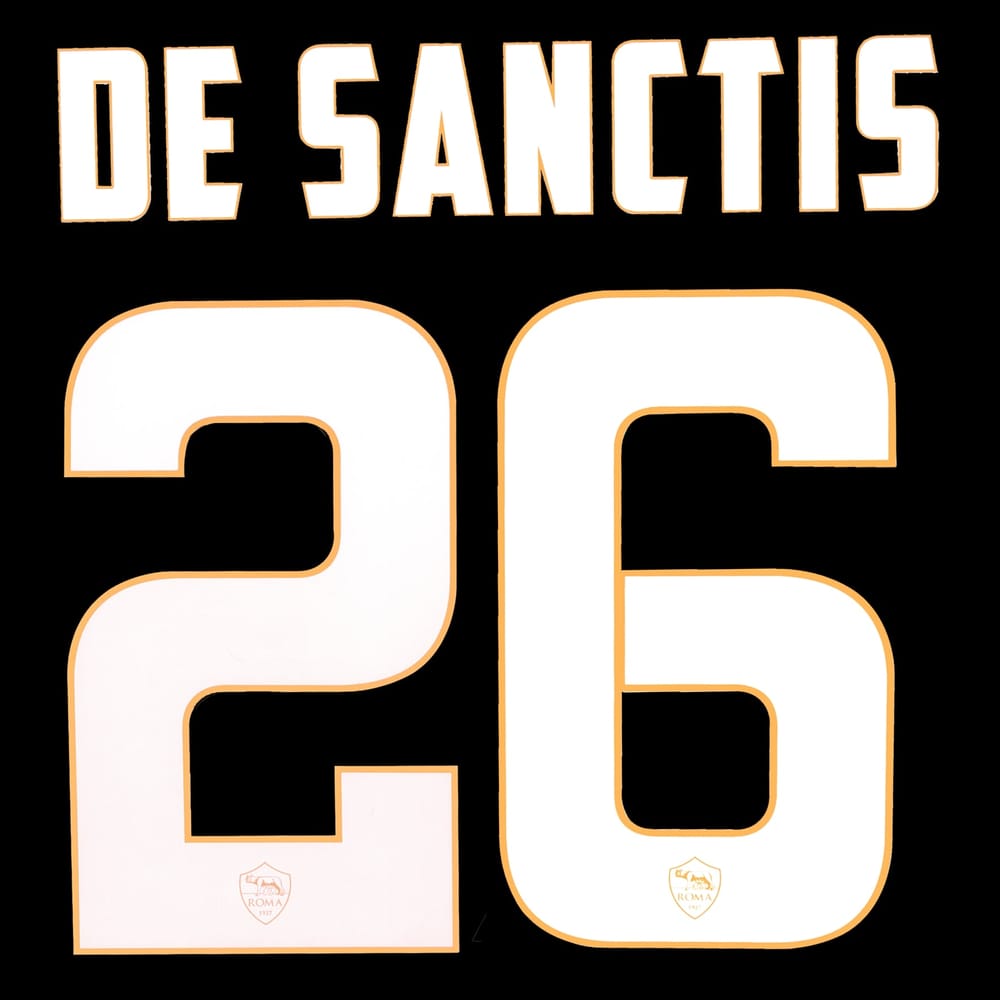 2014-15 Roma GK De Sanctis #26 Name Set