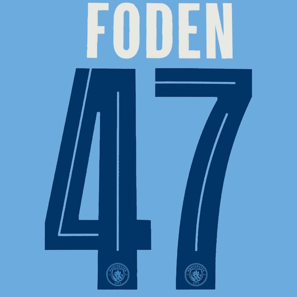 2023-24 Manchester City Home Cup Foden #47 Name Set