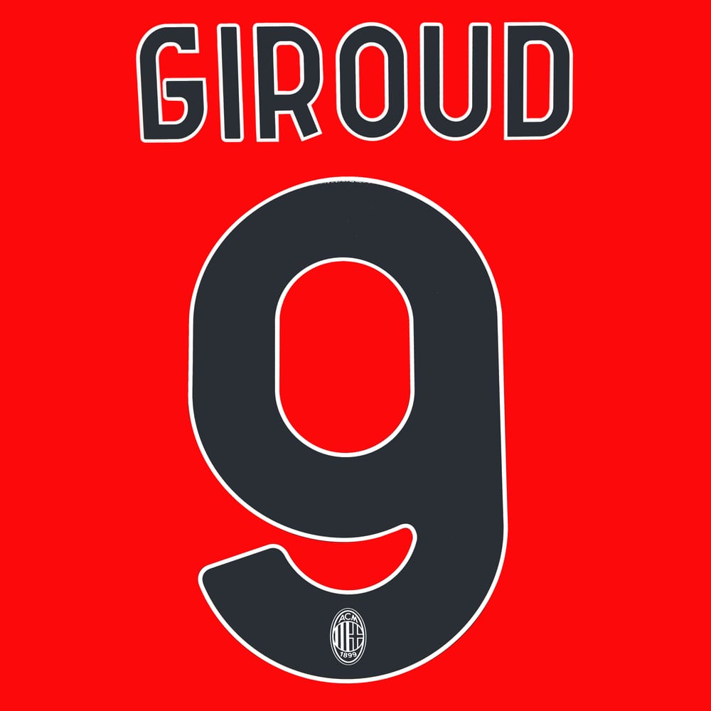 2023-24 AC Milan Home Giroud #9 Name Set