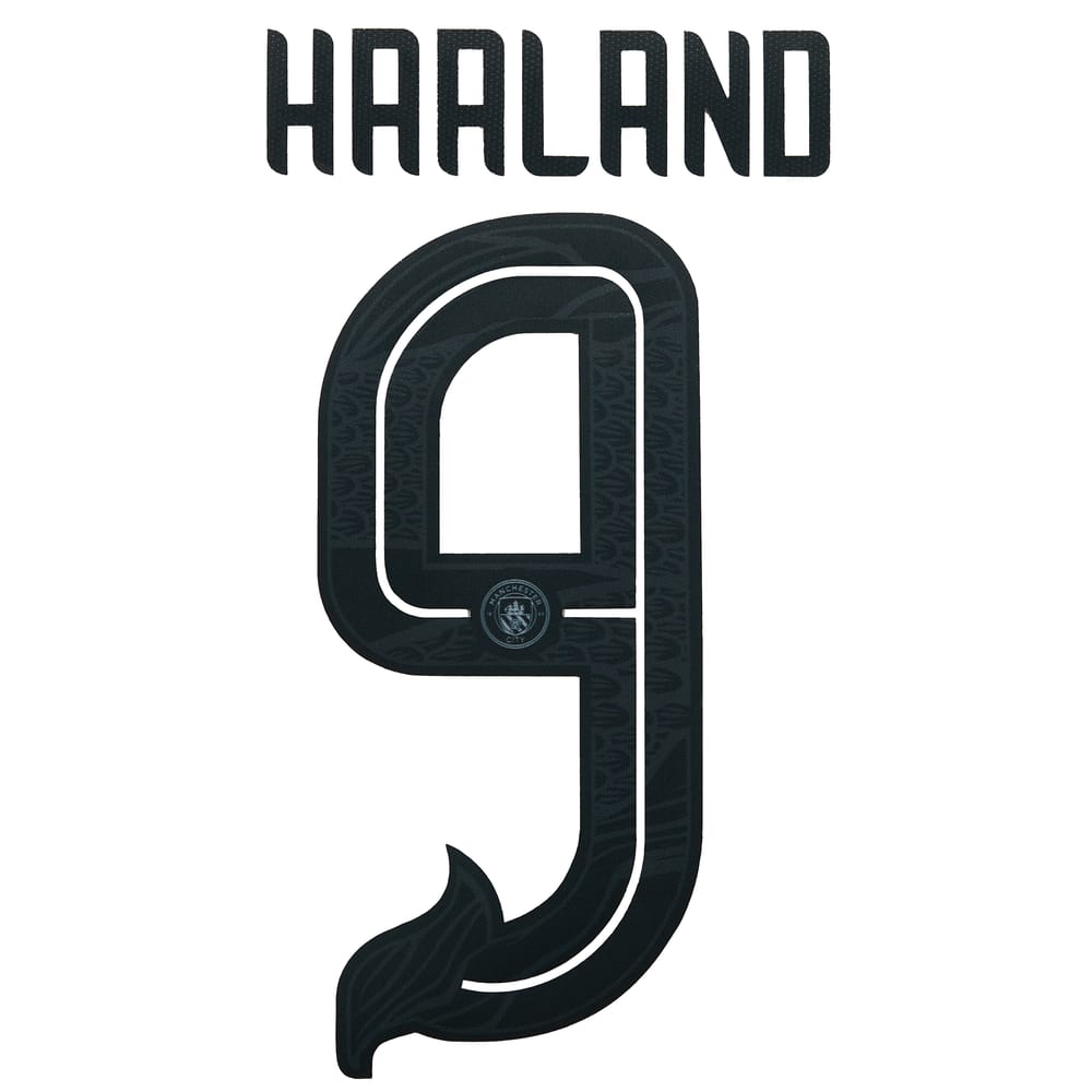 2023-24 Manchester City Fourth Chinese New Year Haaland #9 Kids Name Set