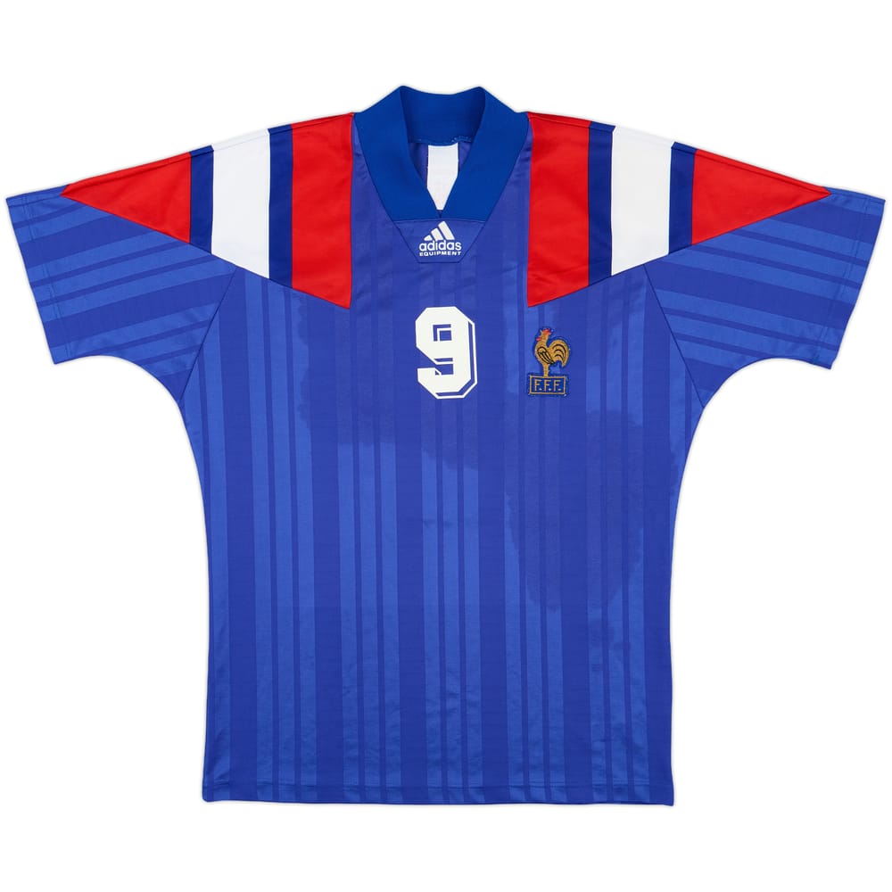 1992-94 France Home Shirt Papin #9 - 4/10 - (M/L)