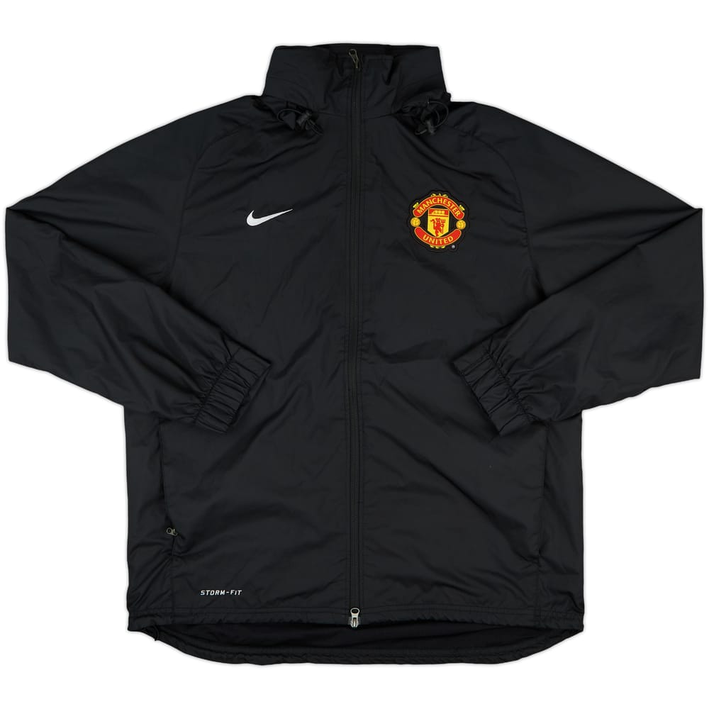 2011-12 Manchester United Nike Hooded Rain Jacket - 8/10 - (L)