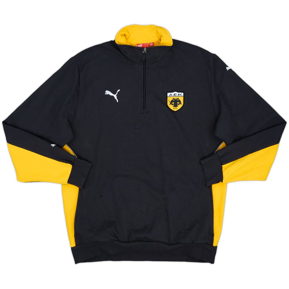 2008-09 AEK Athens Puma 1/4 Zip Sweat Top - 7/10 - (XL)