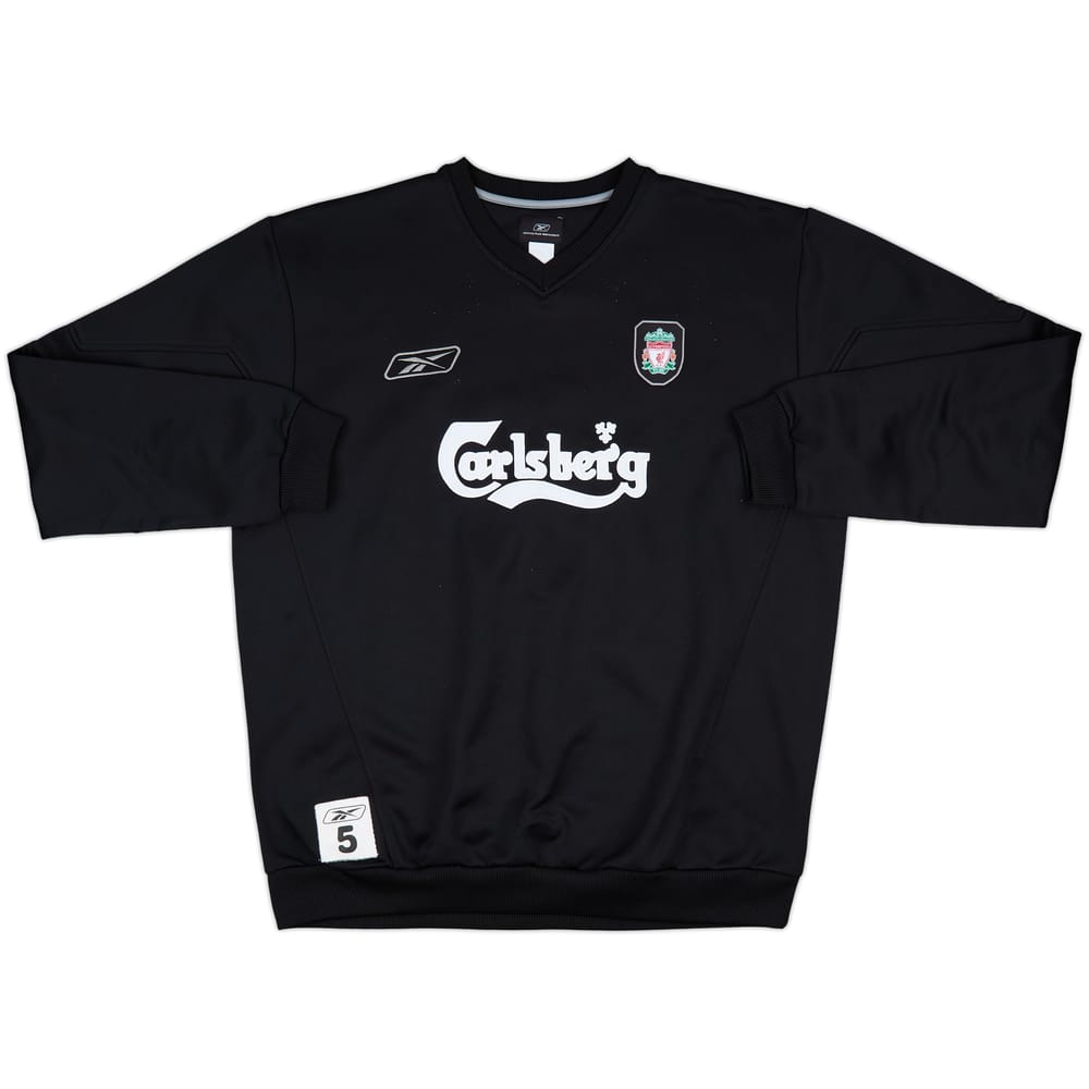 2003-04 Liverpool Reebok Player Issue Sweat Top #5 (Baros) - 8/10 - (XL)