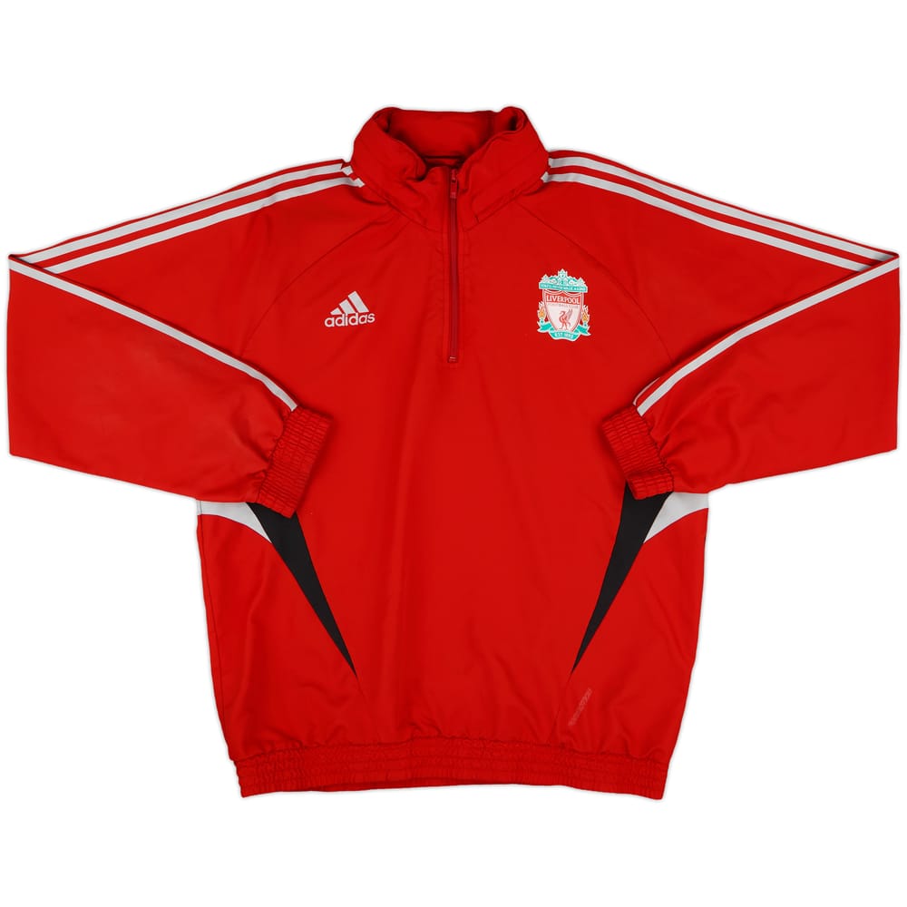 2008-09 Liverpool adidas 1/4 Zip Hooded Drill Top - 8/10 - (XL)
