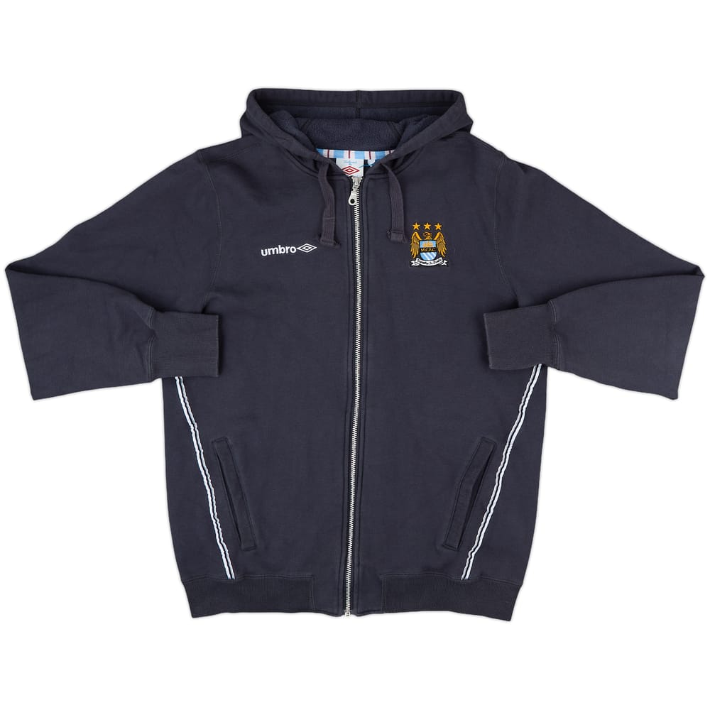 2010-11 Manchester City Umbro Hooded Track Jacket - 9/10 - (L)