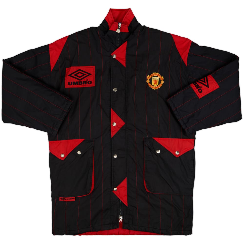 1992-93 Manchester United Umbro Padded Bench Coat - 10/10 - (XL)