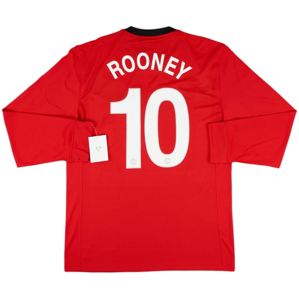 2009-10 Manchester United Player Issue Home L/S Shirt Rooney #10 (XL)
