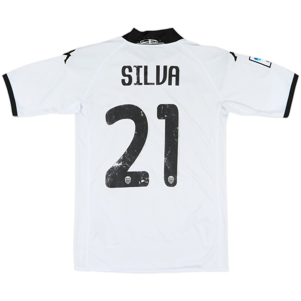 2009-10 Valencia Home Shirt Silva #21 - 4/10 - (S)