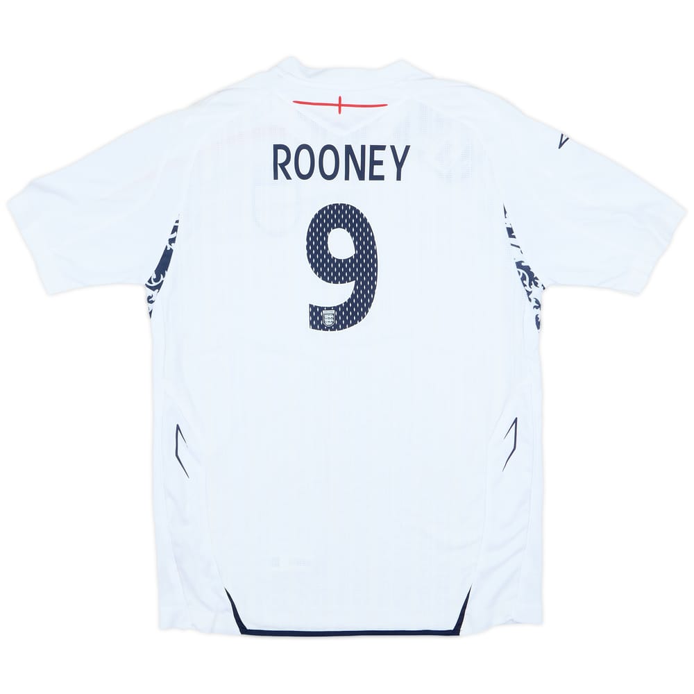 2007-09 England Home Shirt Rooney #9 (XL.Boys)