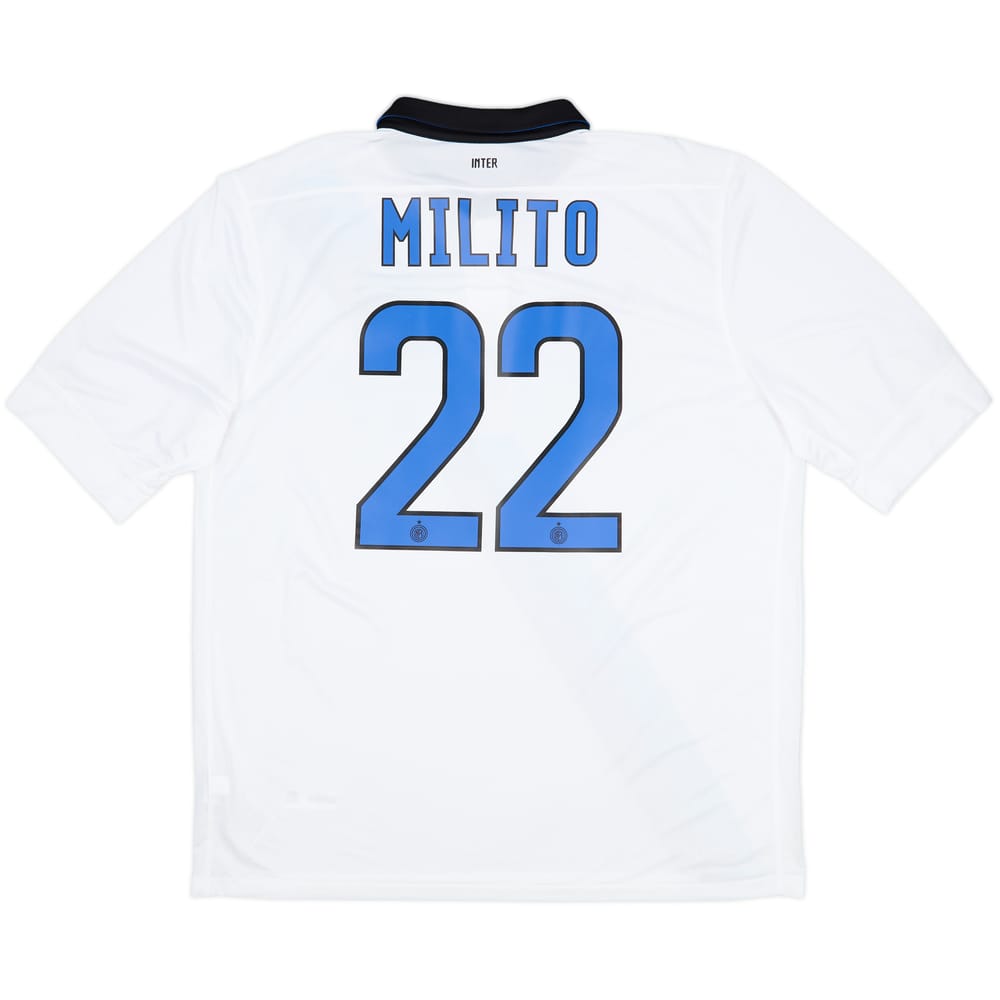 2011-12 Inter Milan Away Shirt Milito #22 (XL)