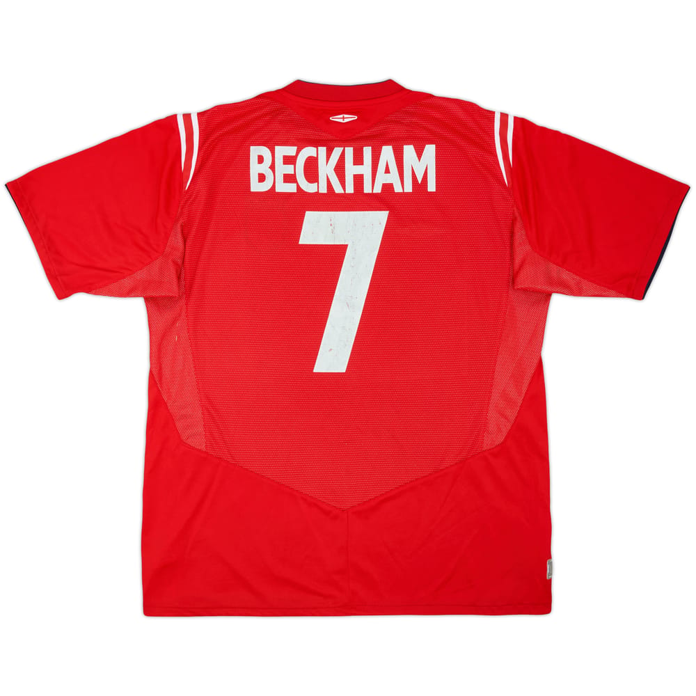 2004-06 England Away Shirt Beckham #7 - 5/10 - (XL)