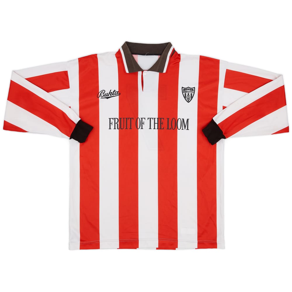 1991-92 Derry City Match Issue Home L/S Shirt #7
