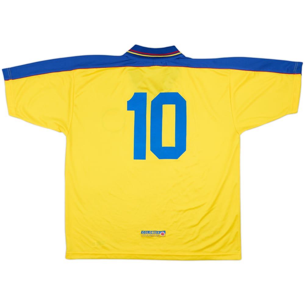 1998-01 Colombia Home Shirt #10 (Valderrama) - 8/10 - (XL)