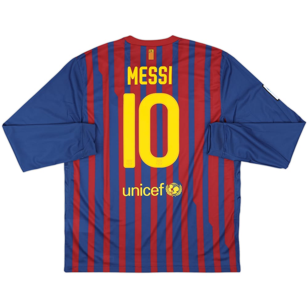 2011-12 Barcelona Home L/S Shirt Messi #10 (XL)