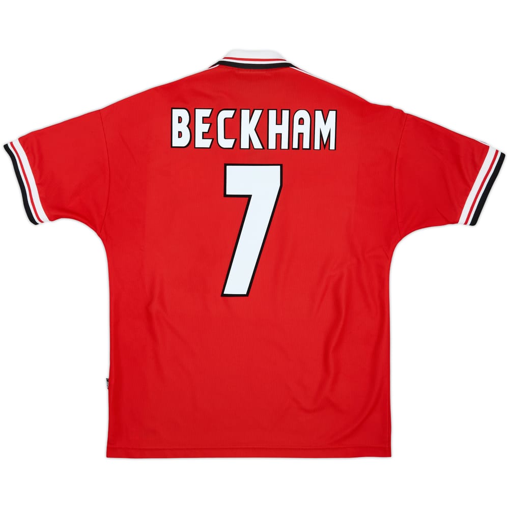 1998-00 Manchester United Home Shirt Beckham #7 - 8/10 - (L)