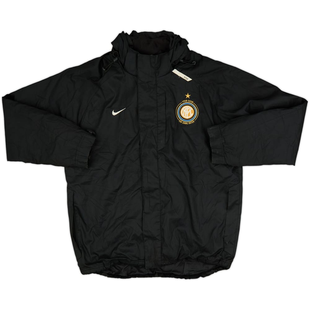 2007-08 Inter Milan Nike Abrigo de banquillo con capucha - 8/10 - (M)