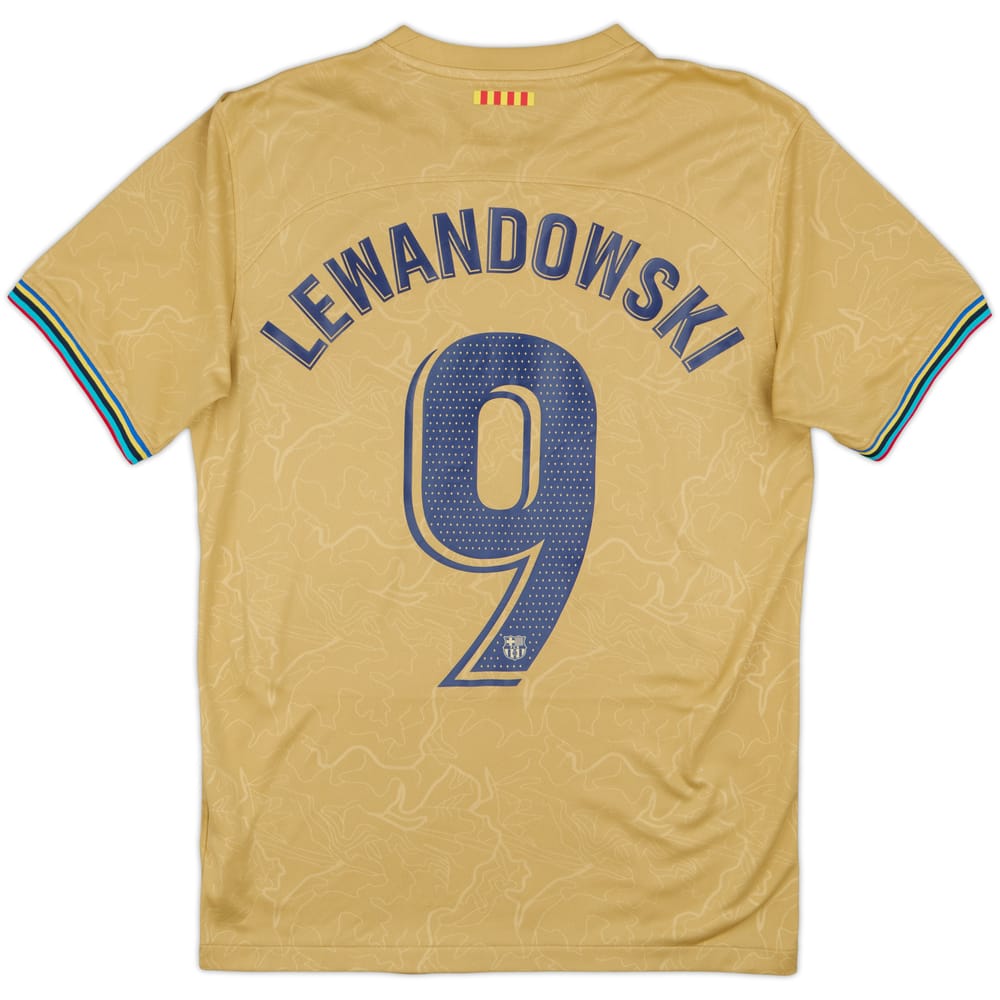 2022-23 Barcelona Away Shirt Lewandowski #9 - 9/10 - (S)
