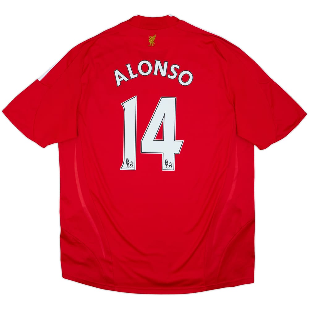 2008-10 Liverpool Home Shirt Alonso #14 - 10/10 - (XL)