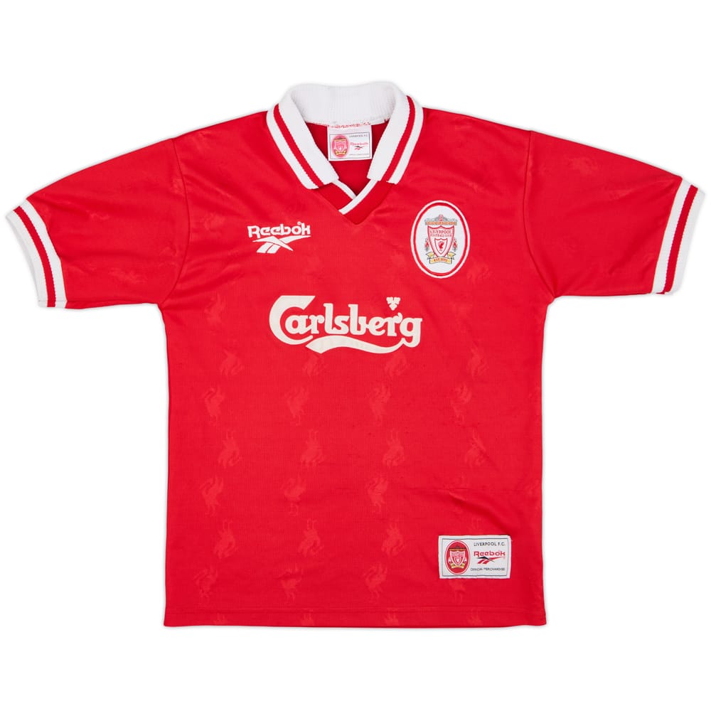 1996-98 Liverpool Home Shirt - 8/10 - (L.Boys)