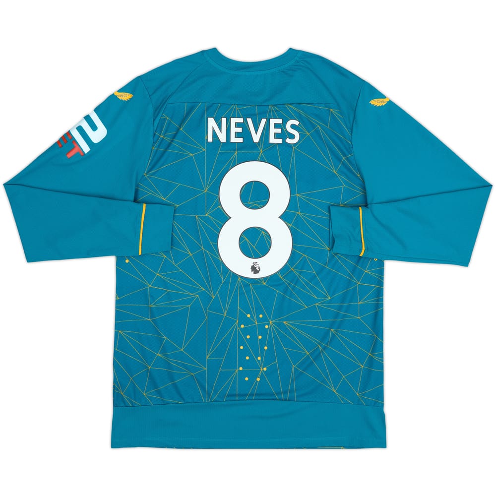 2022-23 Wolves Authentic Away L/S Shirt Neves #8 - 10/10 - (M)