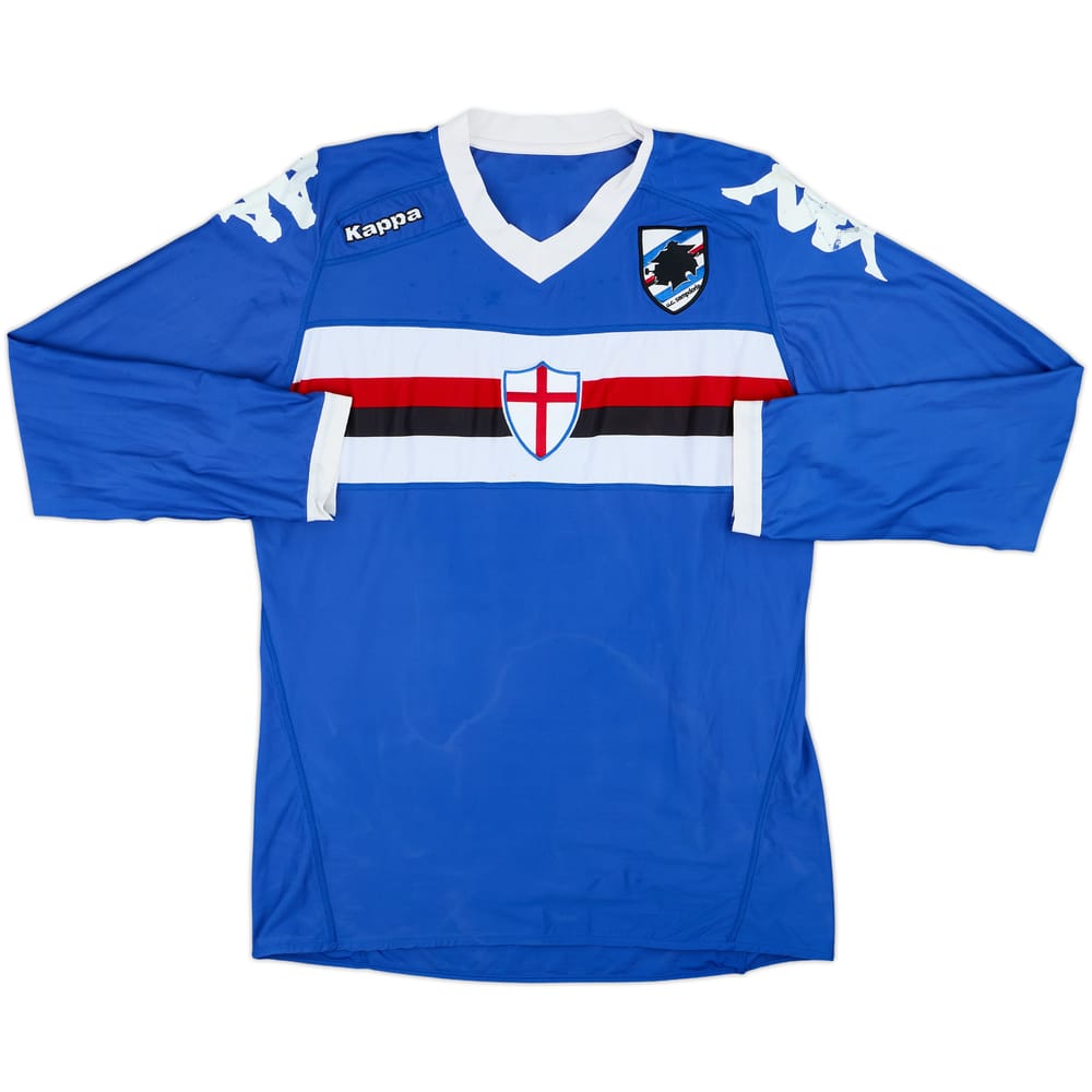 Camiseta de manga larga de local del Sampdoria 2010-11 Gastadello #28 - 5/10 - (XL)