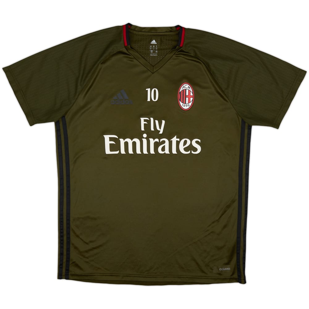 2016-17 AC Milan adizero Player Issue Training Shirt #10 (Honda) - 8/10 - (L)