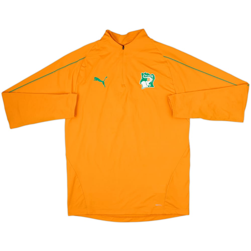 2019-20 Ivory Coast Puma 1/4 Zip Training Top - 8/10 - (XL/XXL)
