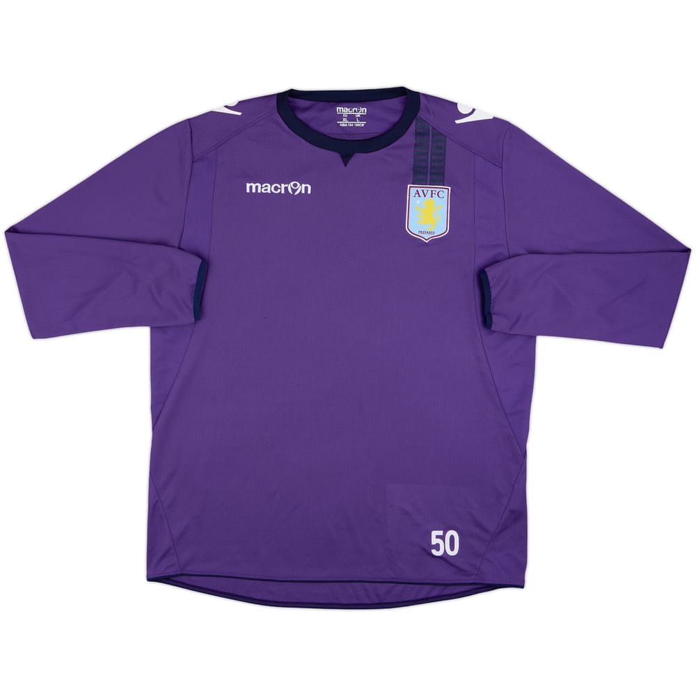 2012-13 Aston Villa Player Issue Macron Training L/S Shirt #50 - 10/10 - (L)