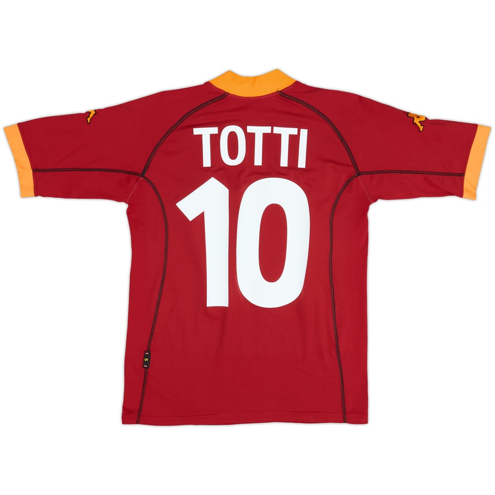 2001-02 Roma Home Shirt Totti #10 - 7/10 - (S)